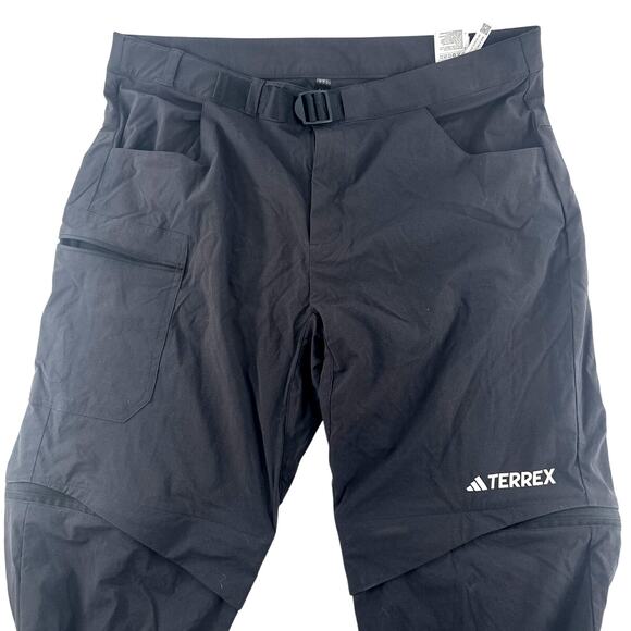 Adidas Men's Black Terrex Utilitas Hiking Zip-Off Pants Size L - Picture 7 of 10